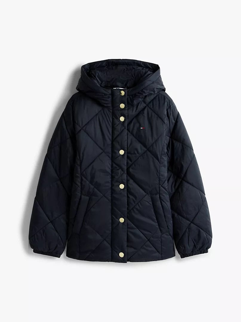 Chaqueta Quilted Hooded Puffer Tommy Hilfiger Niña