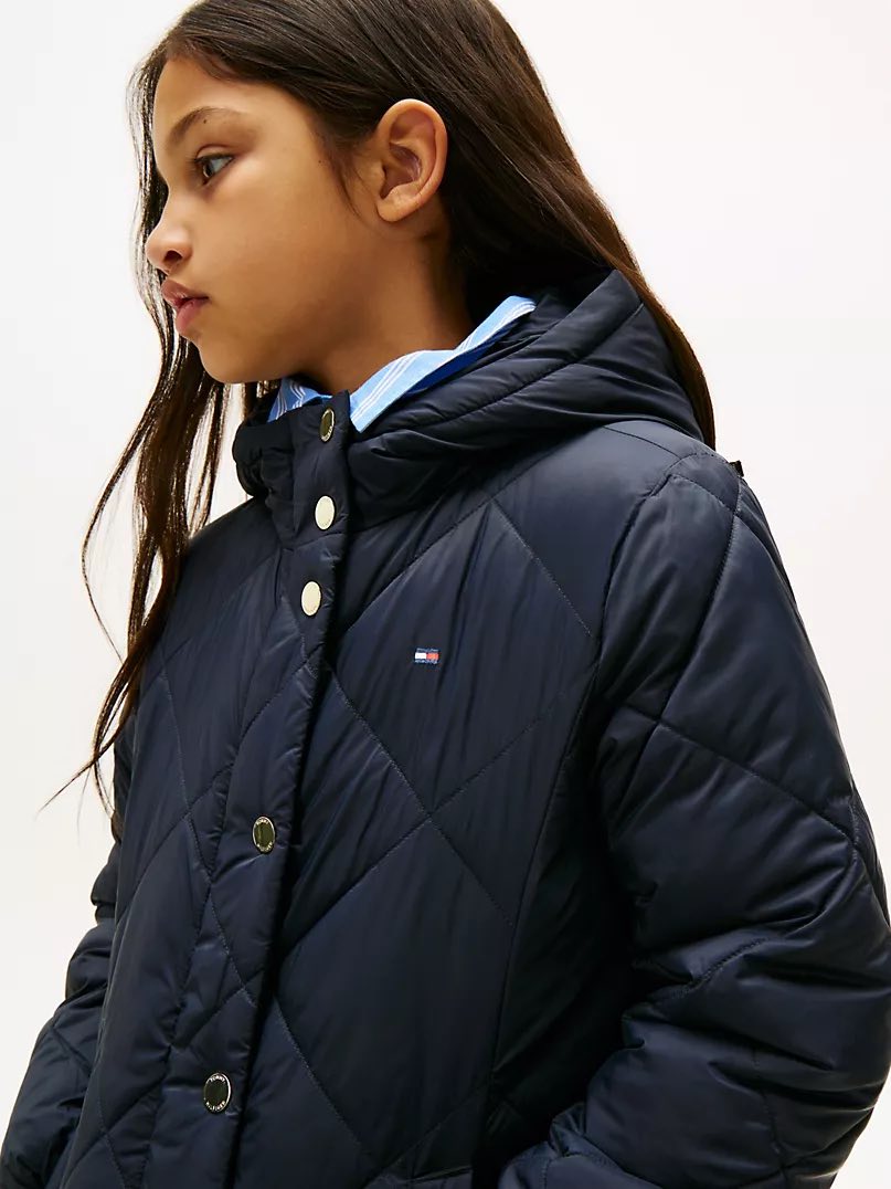 Chaqueta Quilted Hooded Puffer Tommy Hilfiger Niña