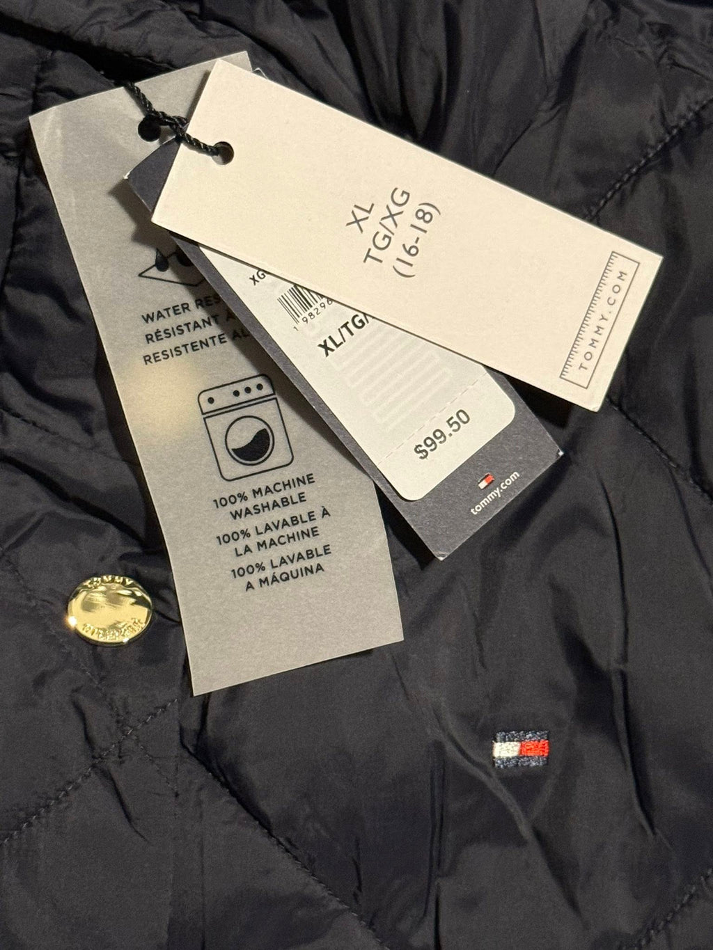 Chaqueta Quilted Hooded Puffer Tommy Hilfiger Niña