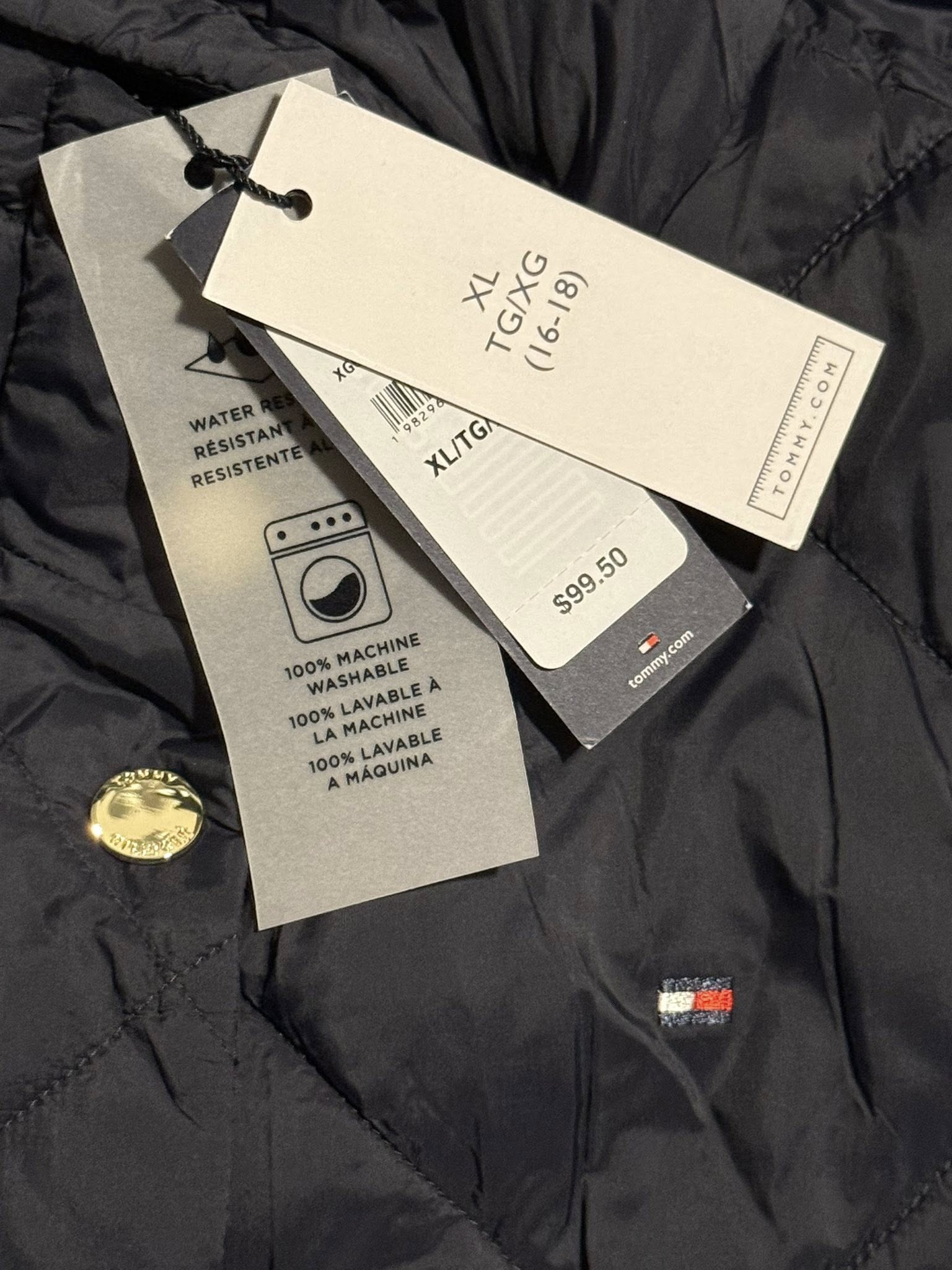 Chaqueta Quilted Hooded Puffer Tommy Hilfiger Niña