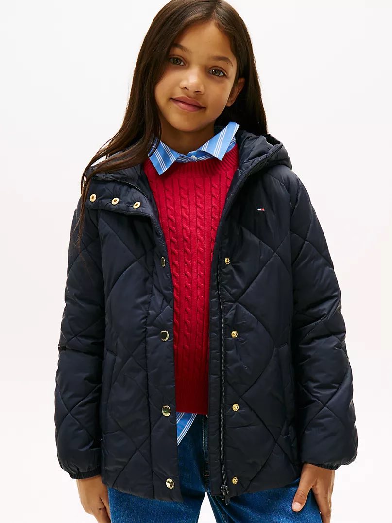 Chaqueta Quilted Hooded Puffer Tommy Hilfiger Niña