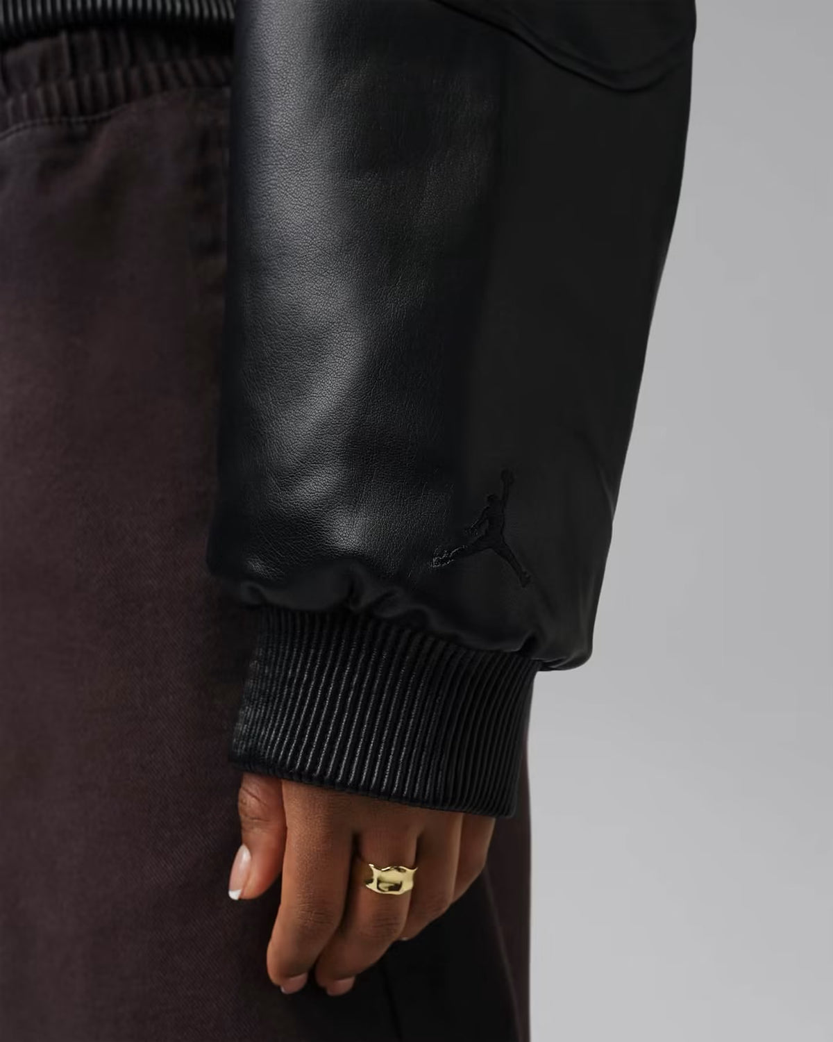 Jordan Faux Chaqueta de Cuero Mujer