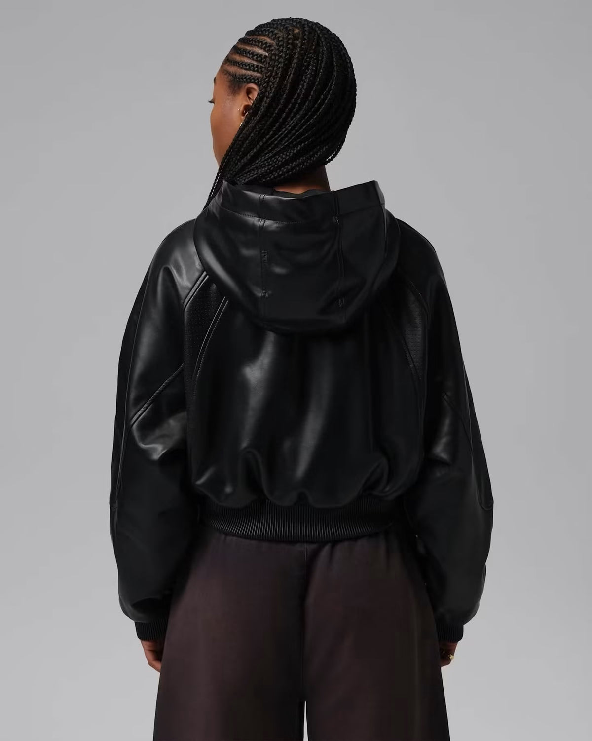 Jordan Faux Chaqueta de Cuero Mujer