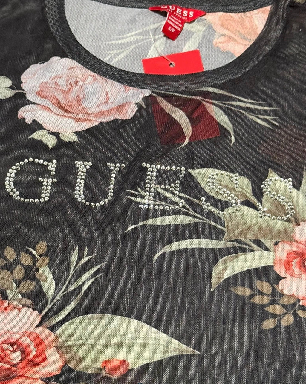Polera transparencia Guess Mujer