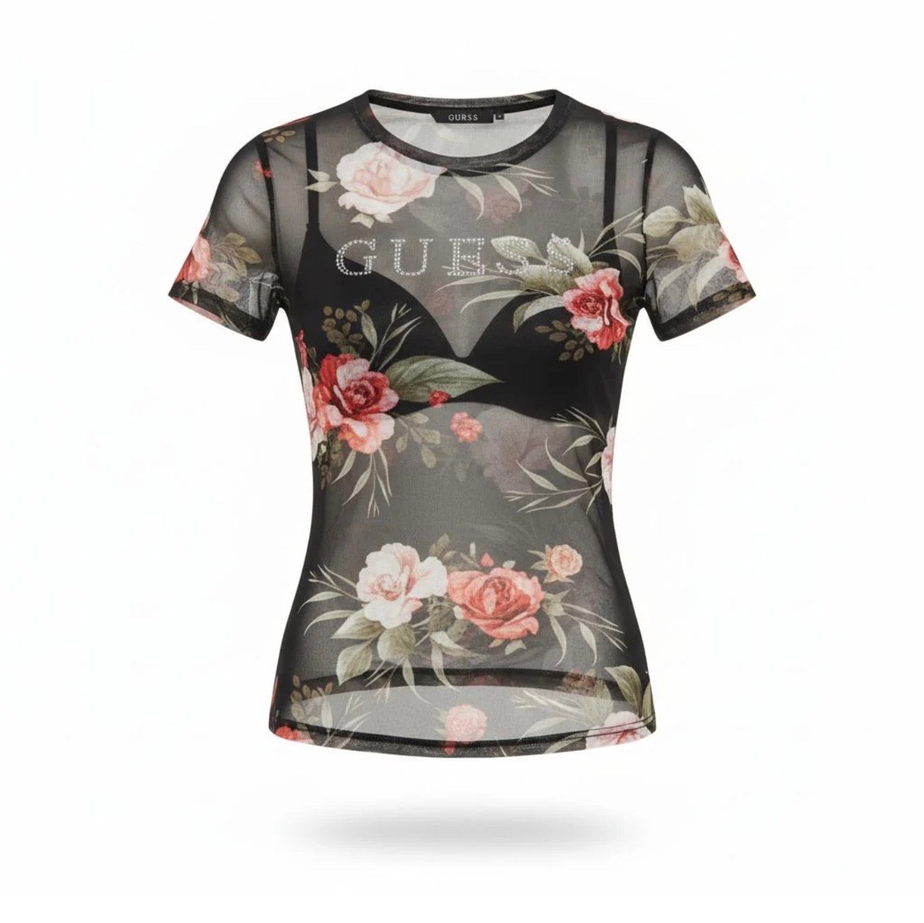 Polera transparencia Guess Mujer