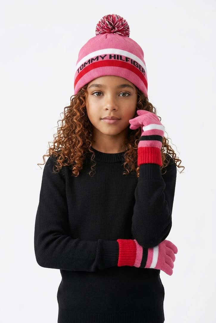 Tommy Hilfiger Set, Gorro más Guantes Niña