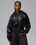 Jordan Faux Chaqueta de Cuero Mujer