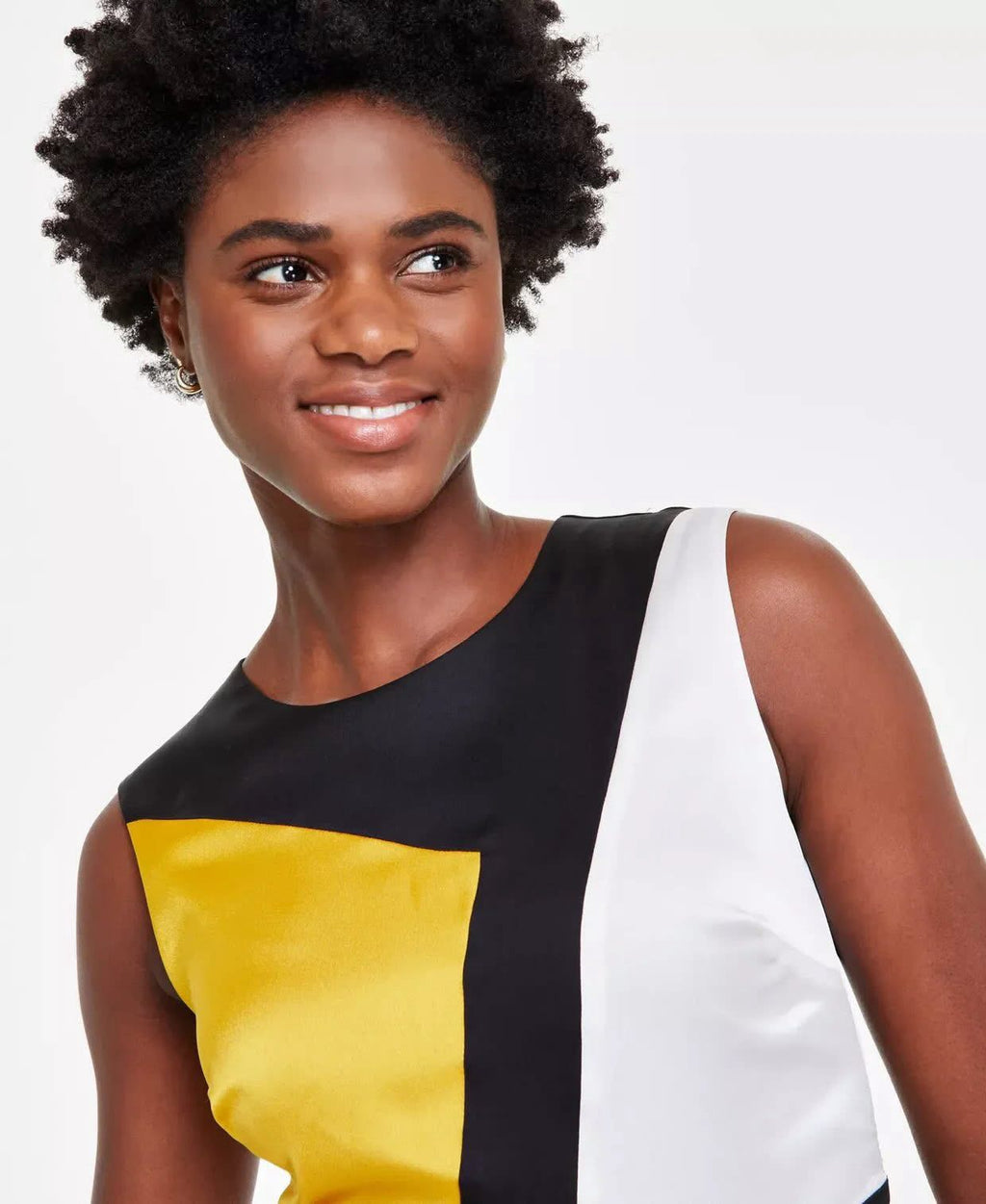 Vestido KARL LAGERFELD PARIS Mujer Satin Colorblocked Midi