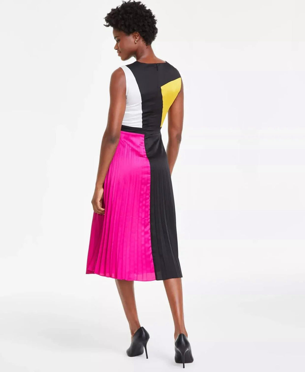 Vestido KARL LAGERFELD PARIS Mujer Satin Colorblocked Midi