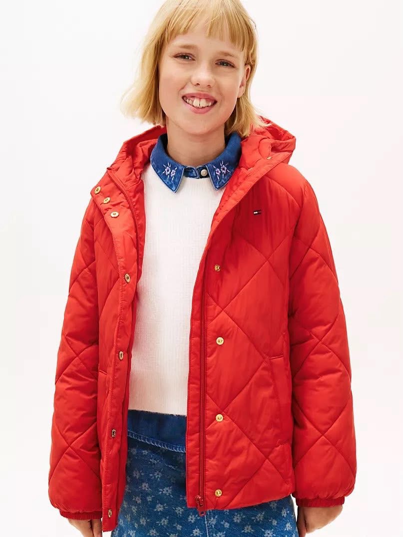 Parka  Quilted Hooded Puffer Tommy Hilfiger niña