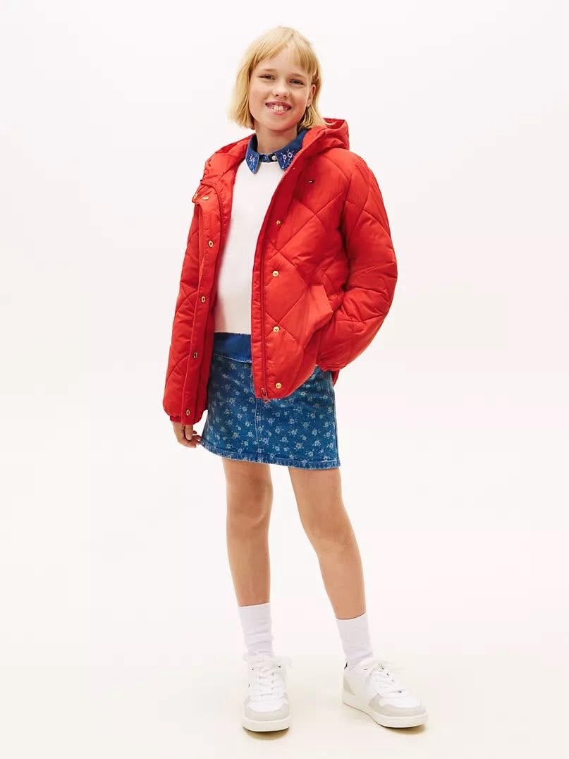 Parka  Quilted Hooded Puffer Tommy Hilfiger niña