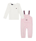 Set Tommy Hilfiger Jardinera sherpa y polera Niña
