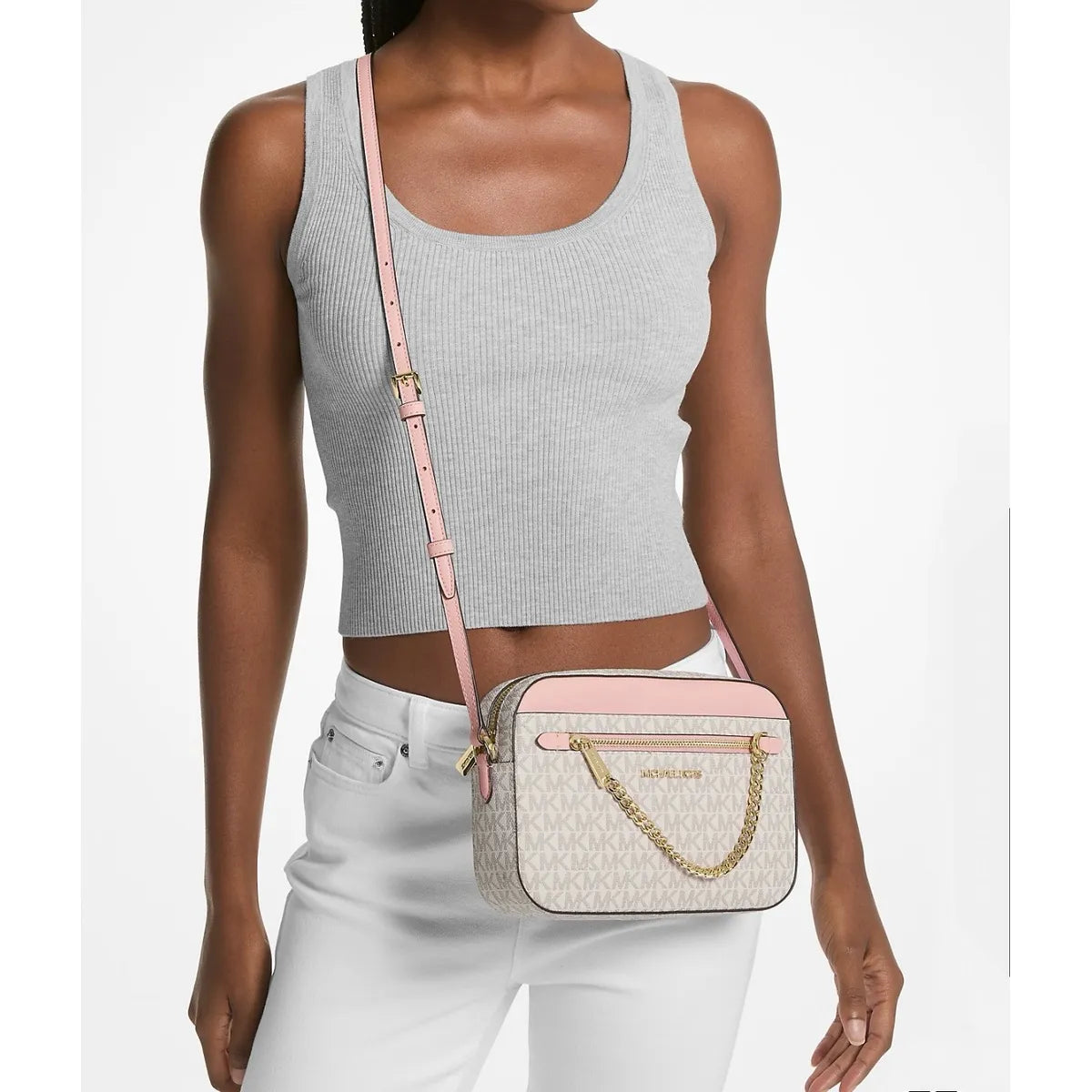 Cartera crossbody Michael Kors Jet Set Logo